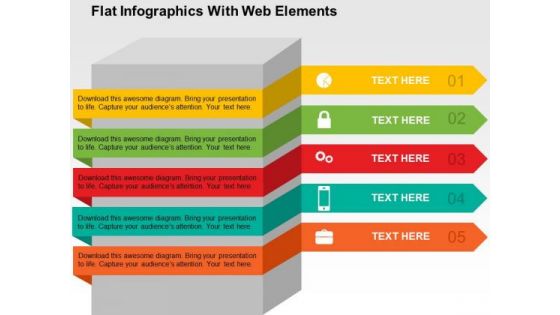 Flat Infographics With Web Elements PowerPoint Templates