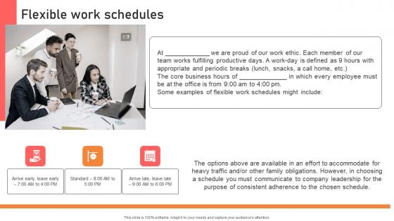 Flexible Work Schedules Handbook For Corporate Personnel Infographics Pdf