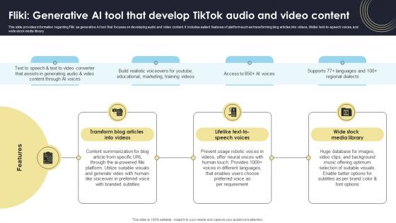 Fliki Generative AI Tool That Develop Tiktok Audio How Generative AI Tools Work AI SS V Fliki Generative AI Tool That Develop Tiktok Audio How Generative AI Tools Work AI SS V
