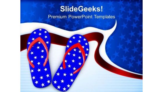 Flip Flop Beach Footwears PowerPoint Templates Ppt Backgrounds For Slides 0513