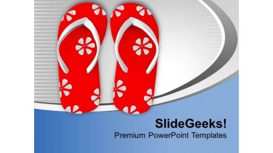 Flip Flop For Cool Holiday Theme PowerPoint Templates Ppt Backgrounds For Slides 0513