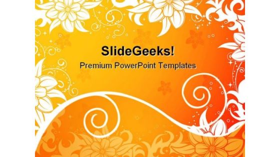 Floral Abstract Beauty PowerPoint Background And Template 1210