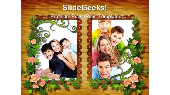 Floral Frame Family PowerPoint Themes And PowerPoint Slides 0311