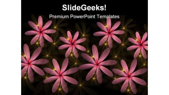 Floral Glow Abstract PowerPoint Templates And PowerPoint Backgrounds 0311
