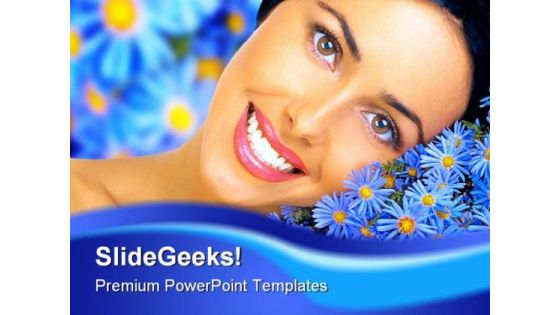 Floral Happiness Beauty PowerPoint Templates And PowerPoint Backgrounds 0311
