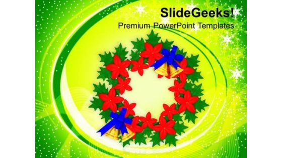 Floral Wreath Events Holidays PowerPoint Templates Ppt Backgrounds For Slides 1212