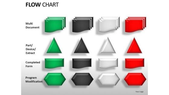 Flow Chart Process Symbols Stages PowerPoint Icons