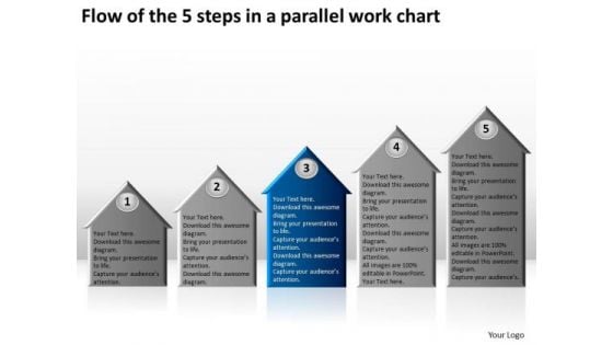 Flow Of The 5 Steps In A Parallel Work Chart Business Development Plans PowerPoint Templates