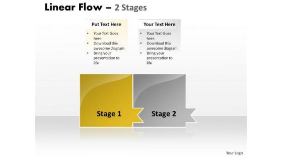 Flow PowerPoint Template Non Linear Planning Model Of 2 State Diagram Ppt Graphic