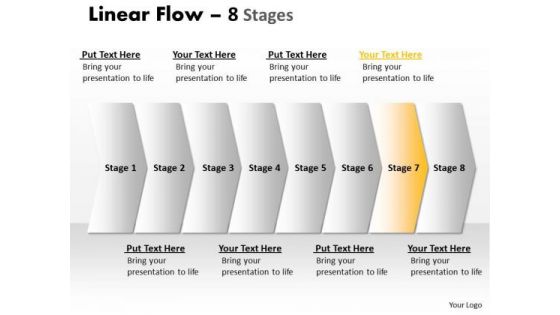 Flow PowerPoint Template Parellel Demonstration Of 7 Concepts Graphics