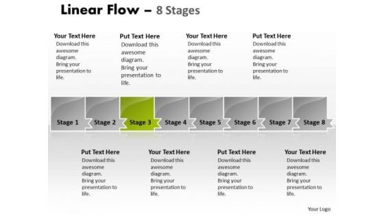 Flow PowerPoint Template Parellel Representation Of 8 Issues Design