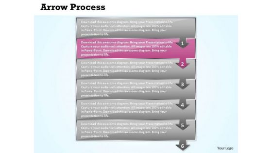 Flow Ppt Arrow Process 6 Stages Business Communication PowerPoint 3 Image