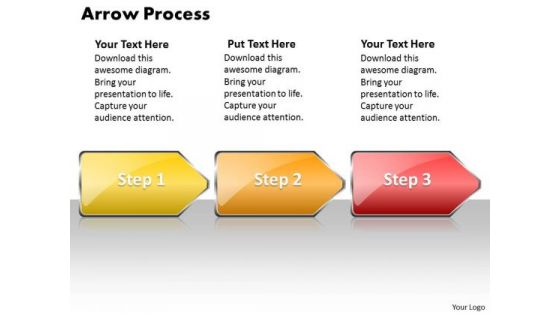 Flow Ppt Background Arrow Process 3 Stages Style 1 Business Management PowerPoint Image