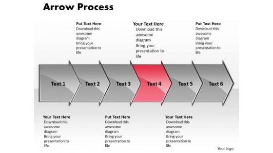 Flow Ppt Background Arrow Process 6 States Diagram Business Strategy PowerPoint 5 Design