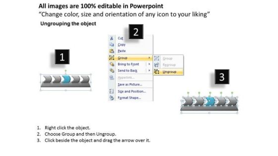 Flow Ppt Background Five Steps Working With Slide Numbers Linear Process 4 Image Slide02