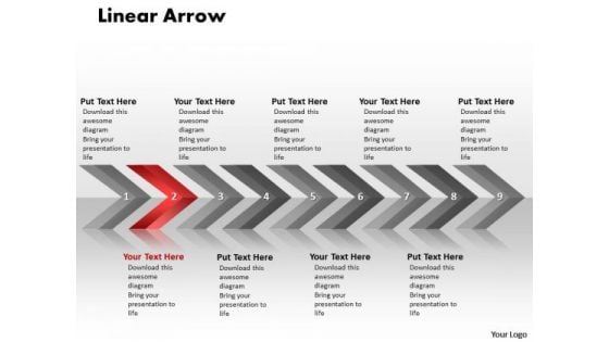 Flow Ppt Background Linear Arrows 9 Stages Operations Management PowerPoint 3 Design