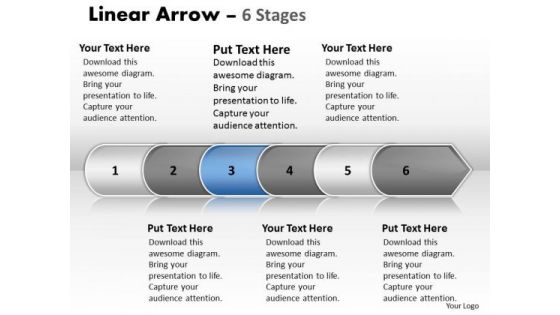 Flow Ppt Linear Arrow 6 State Diagram Time Management PowerPoint 4 Graphic