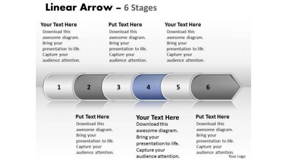 Flow Ppt Linear Arrow 6 State Diagram Time Management PowerPoint 5 Graphic