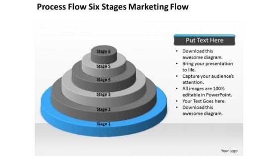 Flow Six Stages Marketing Ppt How To Write Business Plan Template PowerPoint Templates