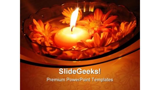 Flower Candle Festival PowerPoint Template 1110