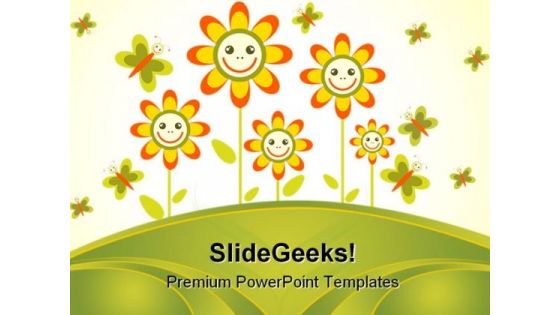 Flowers Frame Beauty PowerPoint Themes And PowerPoint Slides 0511