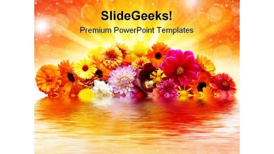 Flowers Reflection Nature PowerPoint Templates And PowerPoint Backgrounds 0311