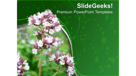 Flowers With Green Background PowerPoint Templates Ppt Backgrounds For Slides 0713