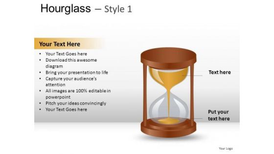 Flowing Glass Hourglass 1 PowerPoint Slides And Ppt Diagram Templates