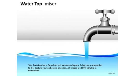 Flowing Water Tap PowerPoint Slides And Ppt Diagram Templates