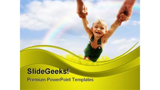 Flying Baby Nature PowerPoint Themes And PowerPoint Slides 0611