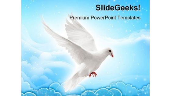 Flying Pigeon Animals PowerPoint Themes And PowerPoint Slides 0511