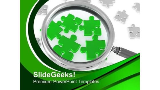 Focusing On Jigsaw Puzzle Pieces Business PowerPoint Templates Ppt Backgrounds For Slides 0413