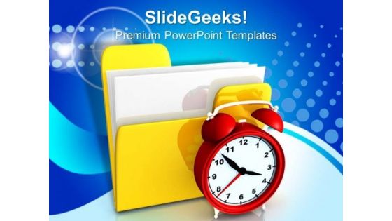 Folder And Clock PowerPoint Templates And PowerPoint Themes 0912 Folder And Clock PowerPoint Templates And PowerPoint Themes 0912