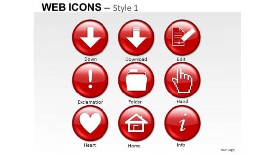 Folder Home Web Icons PowerPoint Slides And Ppt Diagram Templates