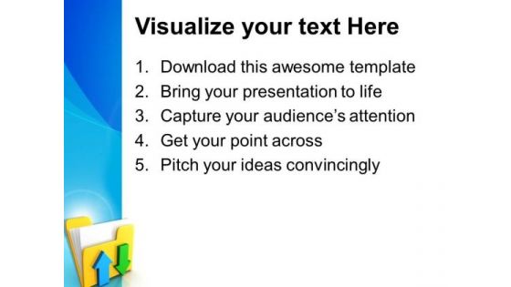 Folder Icon Data Transfer Business PowerPoint Templates And PowerPoint Themes 0812