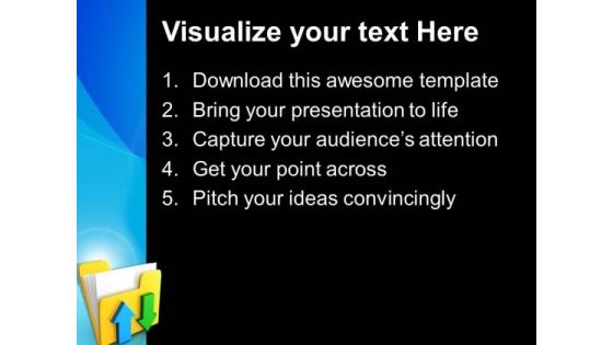 Folder Icon Data Transfer Business PowerPoint Templates And PowerPoint Themes 0812