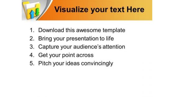 Folder Icon Date Transferring Concept Computer PowerPoint Templates Ppt Backgrounds For Slides 1212