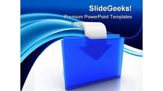 Folder With Arrow Security PowerPoint Templates And PowerPoint Backgrounds 0211