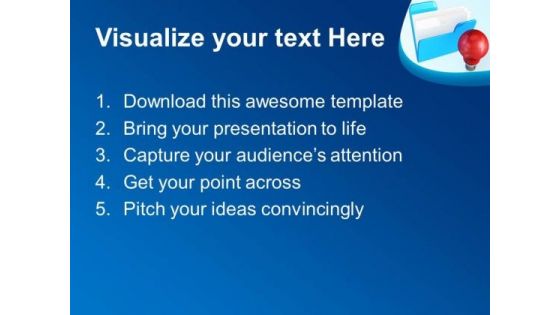 Folder With Light Bulb Technology PowerPoint Templates And PowerPoint Themes 0812