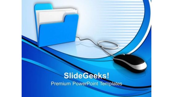 Folder With Mouse Internet PowerPoint Templates And PowerPoint Themes 0812