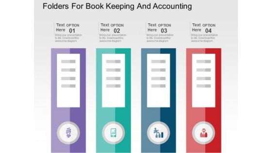 Folders For Book Keeping And Accounting PowerPoint Templates