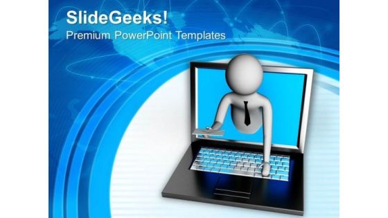 Follow The Concept Of Internet PowerPoint Templates Ppt Backgrounds For Slides 0713