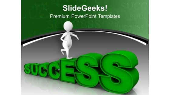 Follow The Pre Set Path For Success PowerPoint Templates Ppt Backgrounds For Slides 0713