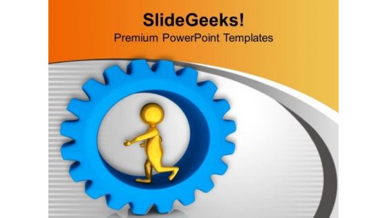 Follow The Right Gear PowerPoint Templates Ppt Backgrounds For Slides 0613