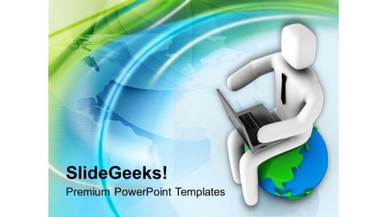 Follow The Technology PowerPoint Templates Ppt Backgrounds For Slides 0413