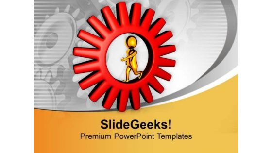 Follow Your Cirlce In Business PowerPoint Templates Ppt Backgrounds For Slides 0613