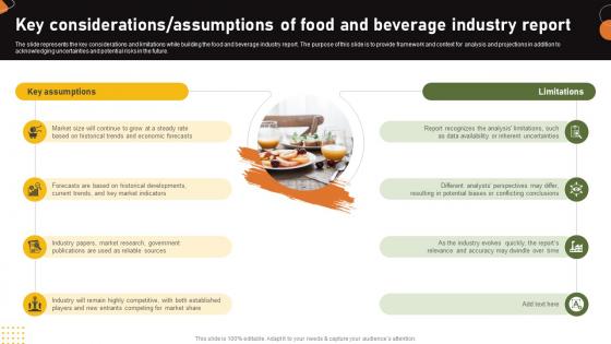 Food And Drink Industry Report Key Considerations Assumptions Of Food And Beverage Industry Report IR SS V Food And Drink Industry Report Key Considerations Assumptions Of Food And Beverage Industry Report IR SS V