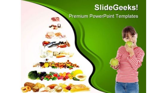 Food Pyramid Health PowerPoint Templates And PowerPoint Backgrounds 0611