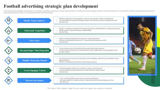 Football Advertising Strategic Plan Development Clipart Pdf