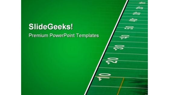 Football Field Sports PowerPoint Themes And PowerPoint Slides 0911